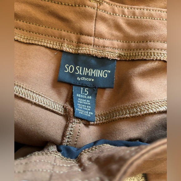 Two! Pair of Chico’s So Slimming Pants size 10 (1.5) - Picture 4 of 13